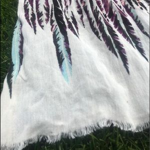 5/25 Feather scarf/shawl/ 6’ long/ Saks 5th Ave